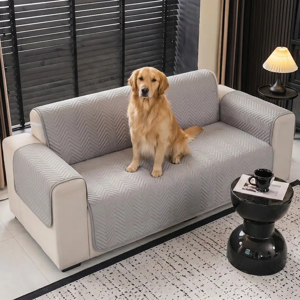 Housse de canapé Housse fauteuil Couvre-canapé relevable résistant à l'eau avec sangles élastiques - Classique W - Image 10