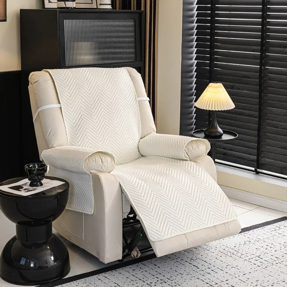 Housse de canapé Housse fauteuil Couvre-canapé relevable résistant à l'eau avec sangles élastiques - Classique W - Image 8