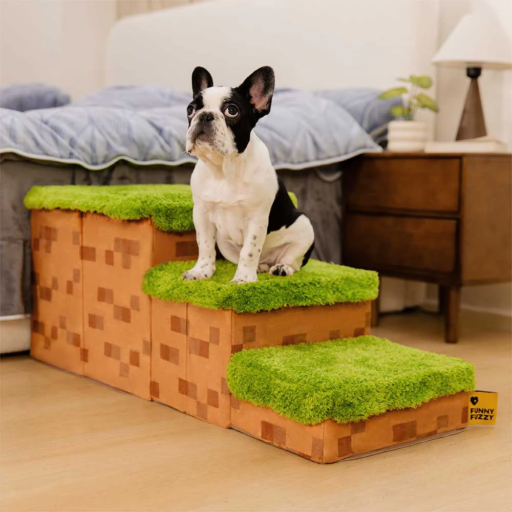 Escalier pliable pour animaux de compagnie fait main avec rangement - Blocky PawGame - Image 3