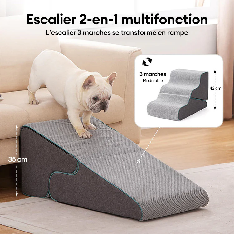Escaliers pour chien pliables 2 en 1 multifonction avec fonction rampe - Image 2