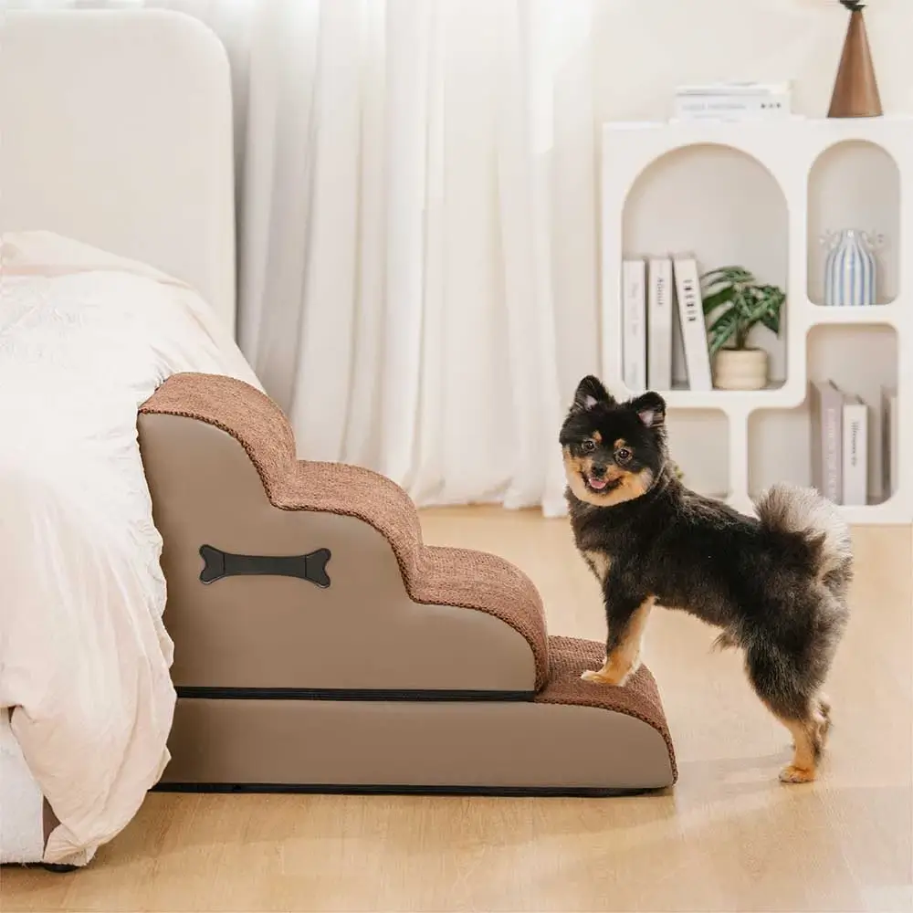 Escaliers pour chien réglables doux antidérapants et lavables avec rampe douce - Image 14