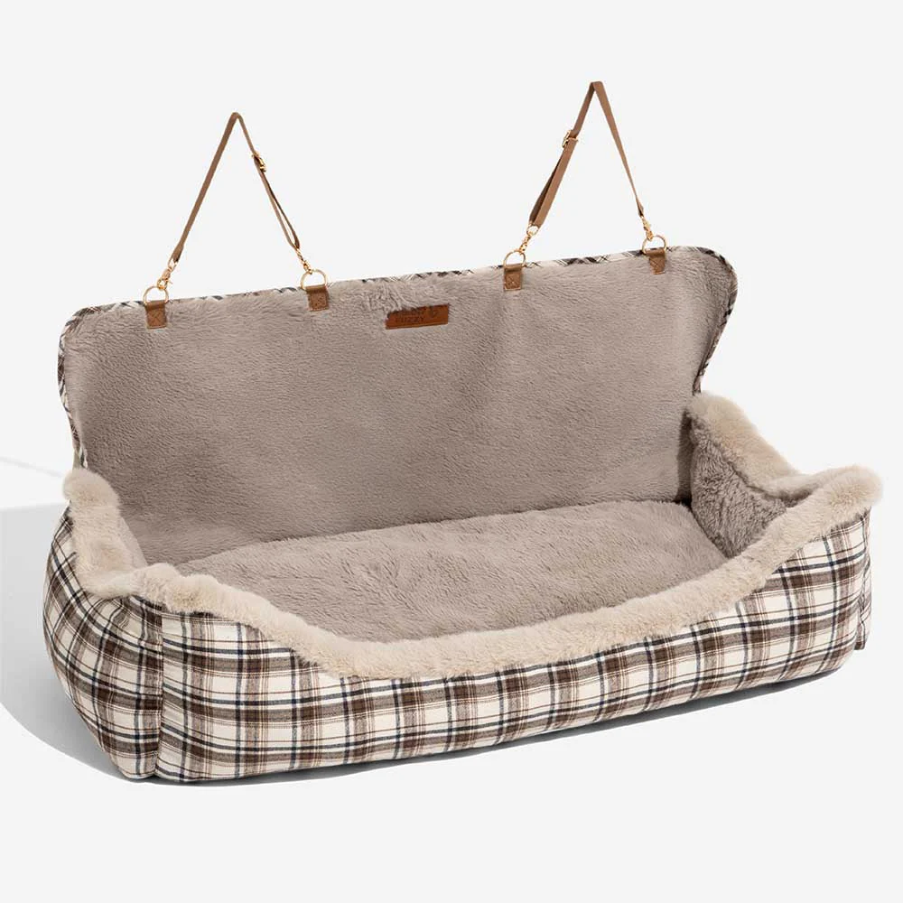 Grand siège auto classique en peluche pour chien - Protection Assurée - Image 10