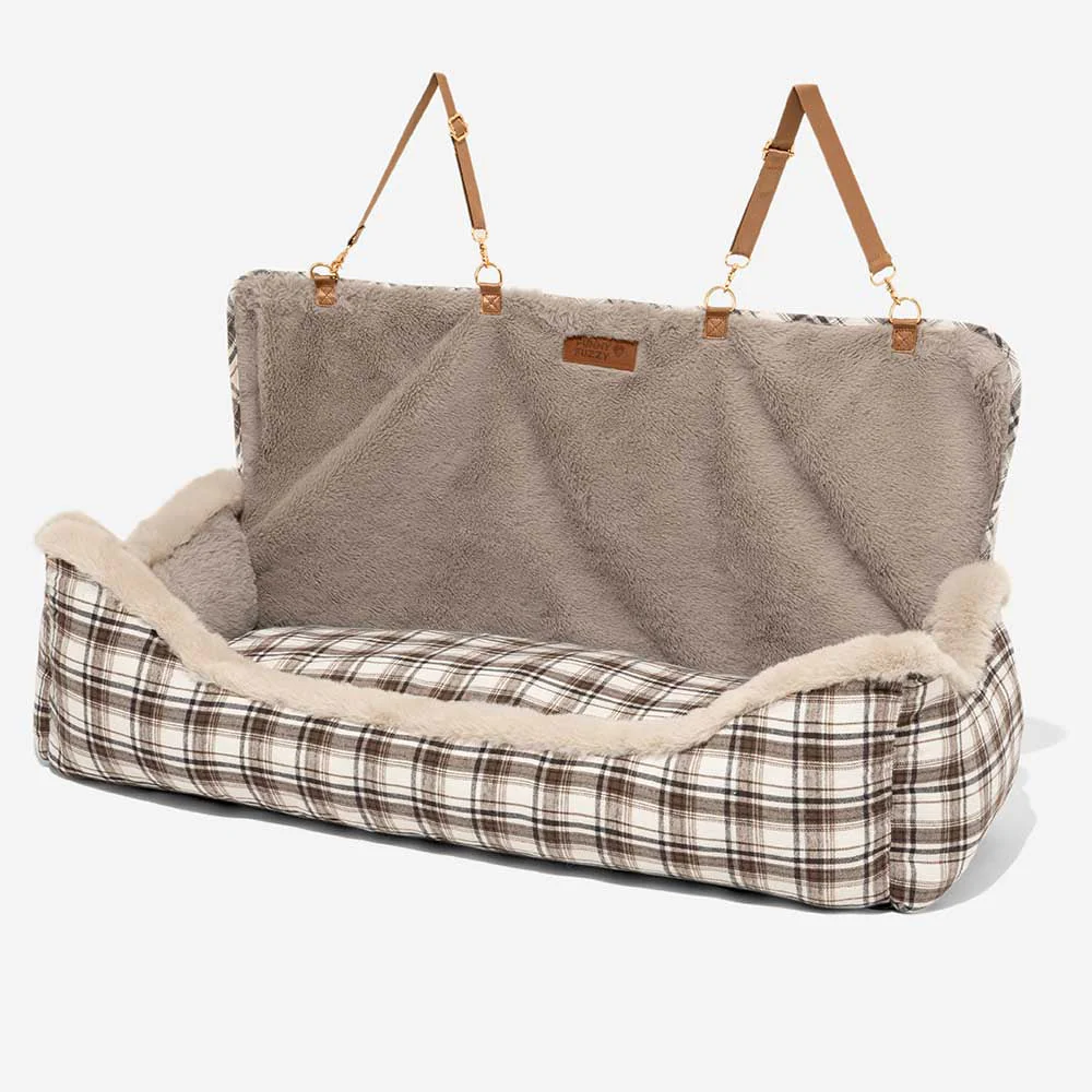 Grand siège auto classique en peluche pour chien - Protection Assurée - Image 11