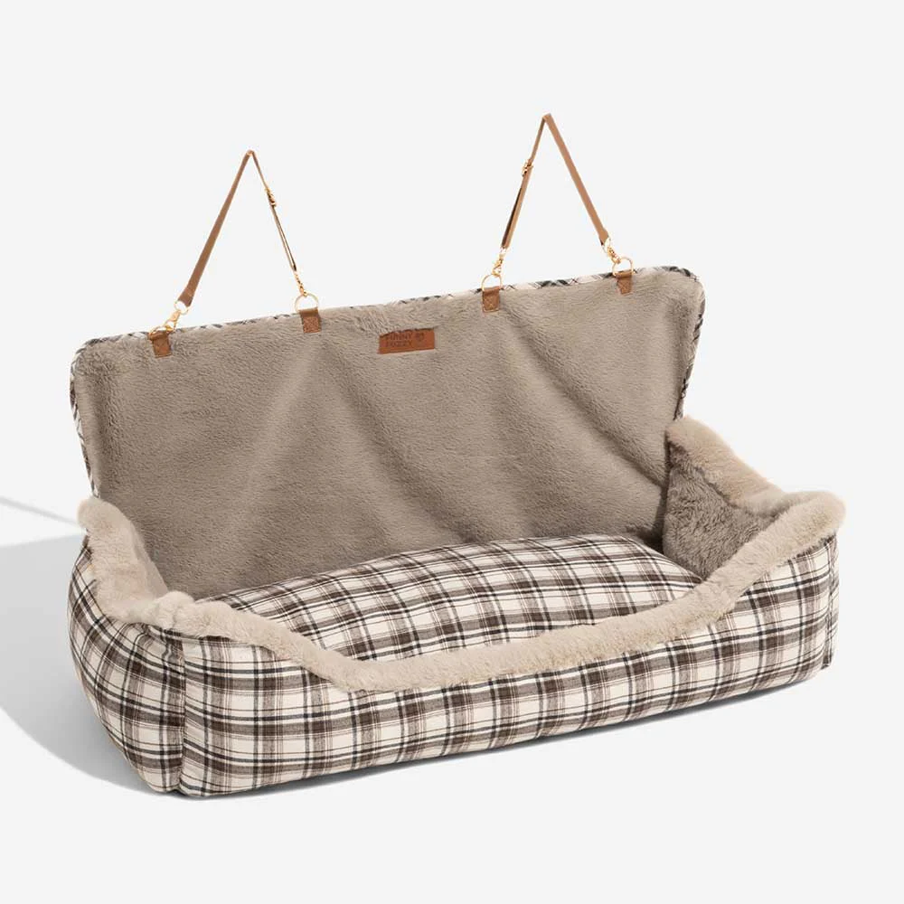 Grand siège auto classique en peluche pour chien - Protection Assurée - Image 12