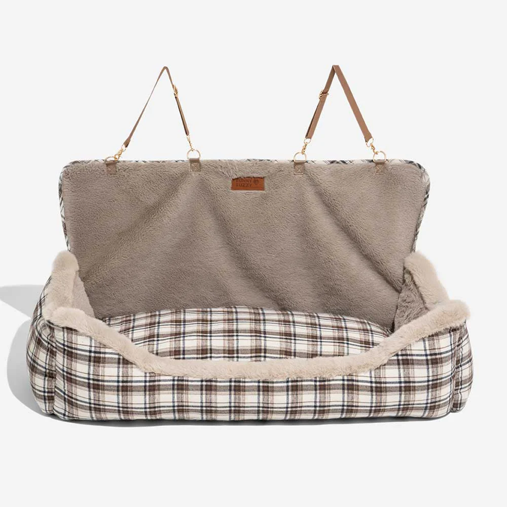 Grand siège auto classique en peluche pour chien - Protection Assurée - Image 13