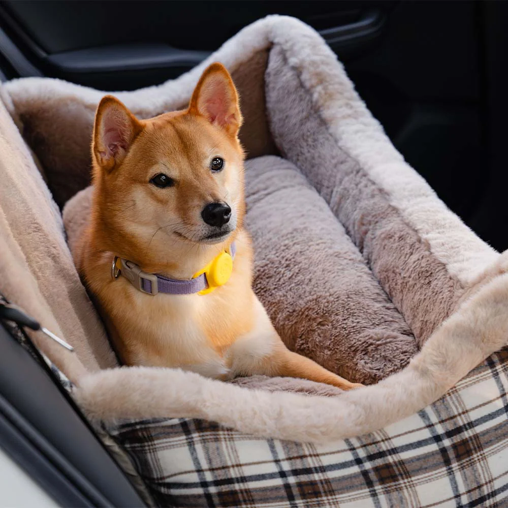 Grand siège auto classique en peluche pour chien - Protection Assurée - Image 5