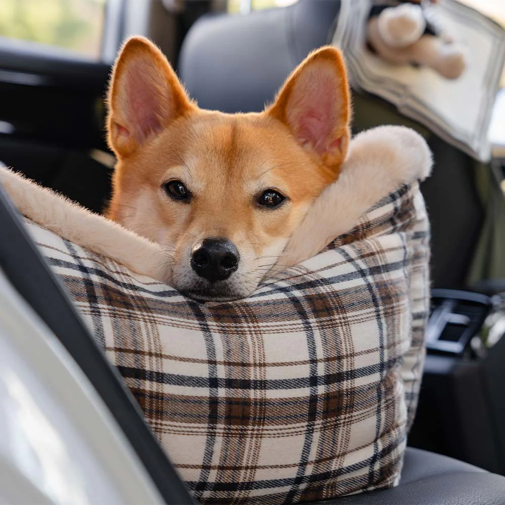 Grand siège auto classique en peluche pour chien - Protection Assurée - Image 7