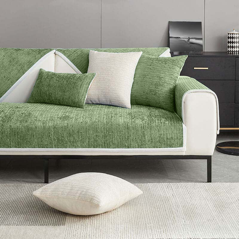 Housse de canapé en tissu chenille antimicrobien imperméable et anti rayures - Image 12