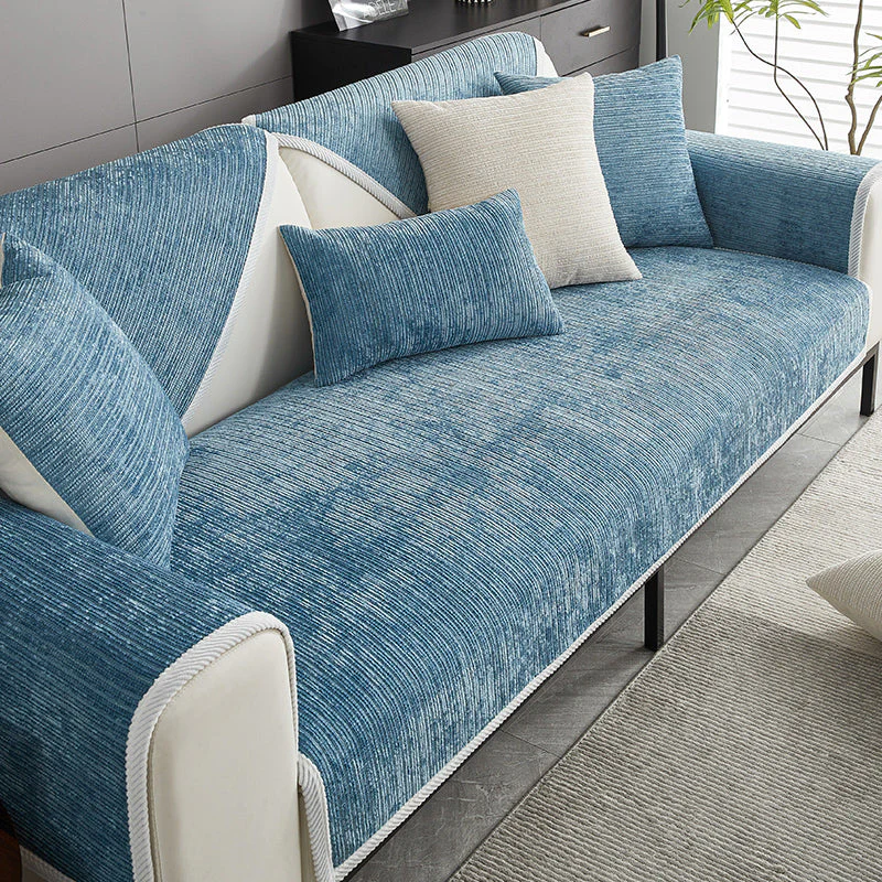 Housse de canapé en tissu chenille antimicrobien imperméable et anti rayures - Image 2