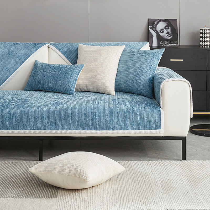 Housse de canapé en tissu chenille antimicrobien imperméable et anti rayures - Image 7
