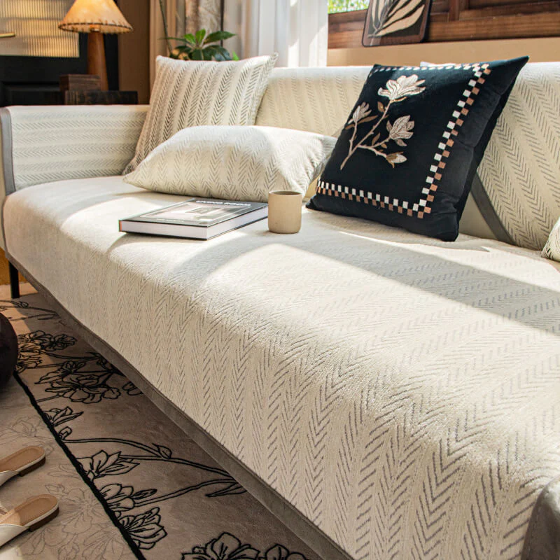 Housse de canapé en tissu chenille moderne antidérapante et anti-rayures - Image 9