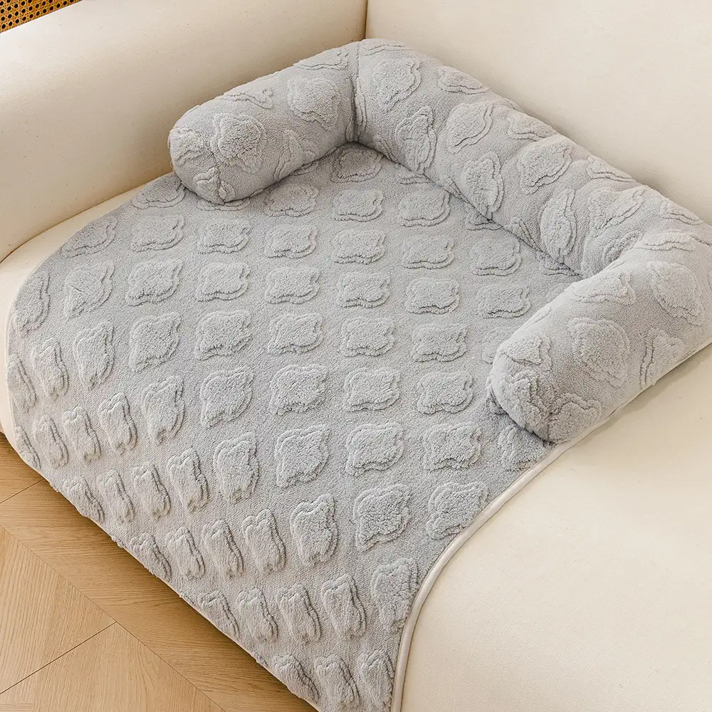 Housse de canapé en velours fleuri multi-usages, anti-dérapante, tapis pour chien. - Image 11