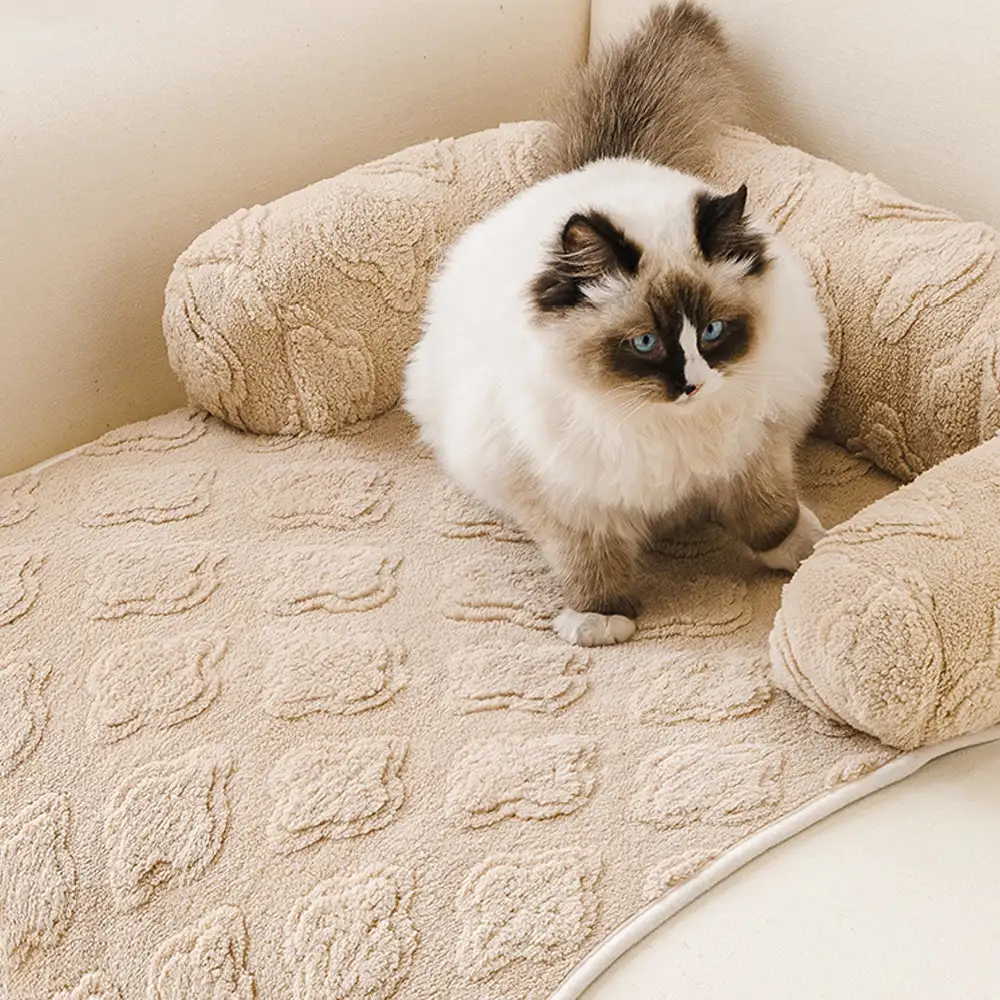 Housse de canapé en velours fleuri multi-usages, anti-dérapante, tapis pour chien. - Image 2