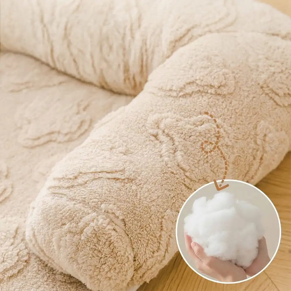 Housse de canapé en velours fleuri multi-usages, anti-dérapante, tapis pour chien. - Image 5