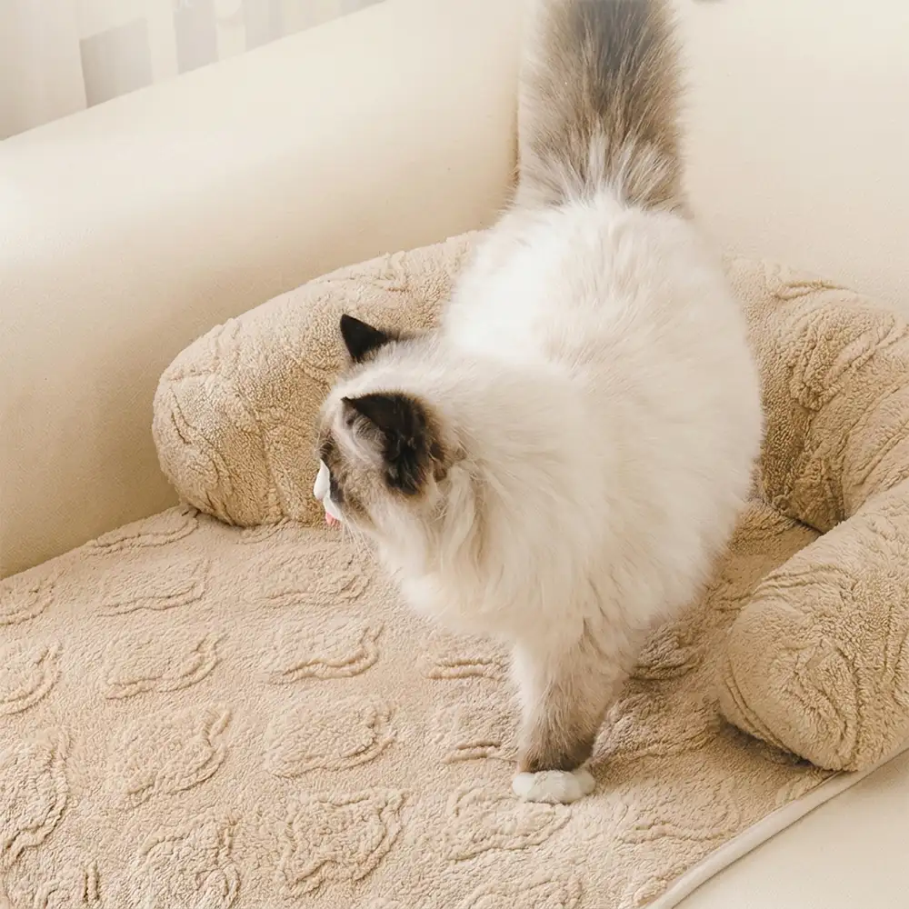 Housse de canapé en velours fleuri multi-usages, anti-dérapante, tapis pour chien. - Image 8