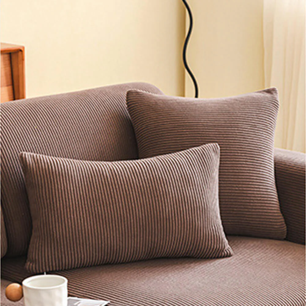 Housse de canapé d'angle extensible velours côtelé anti-rayures housse de canapé 3 places - Image 15
