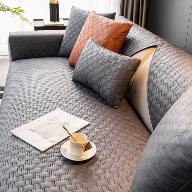 Housse de canapé résistante à l’eau en tissu aspect cuir pour protéger vos meubles - Image 2