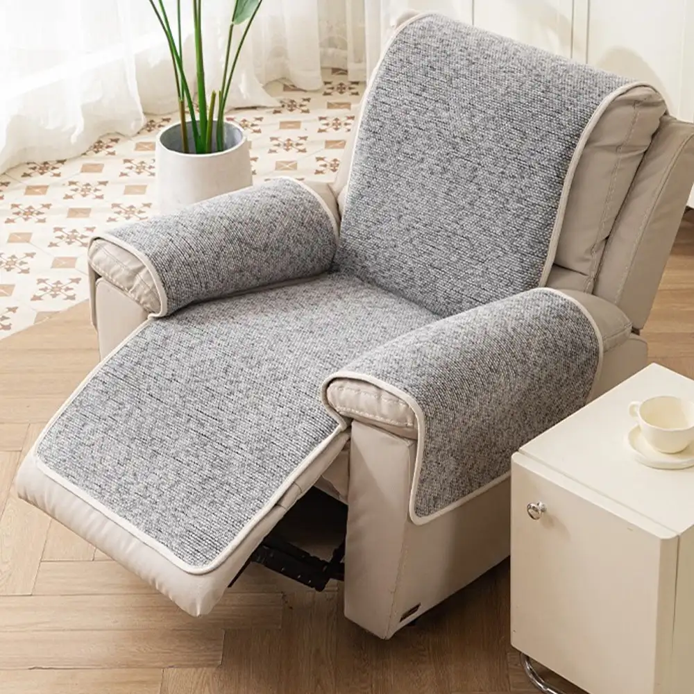 Housse fauteuil de canapé inclinable en jacquard chenille anti-rayures et antidérapante - Chic - Image 3