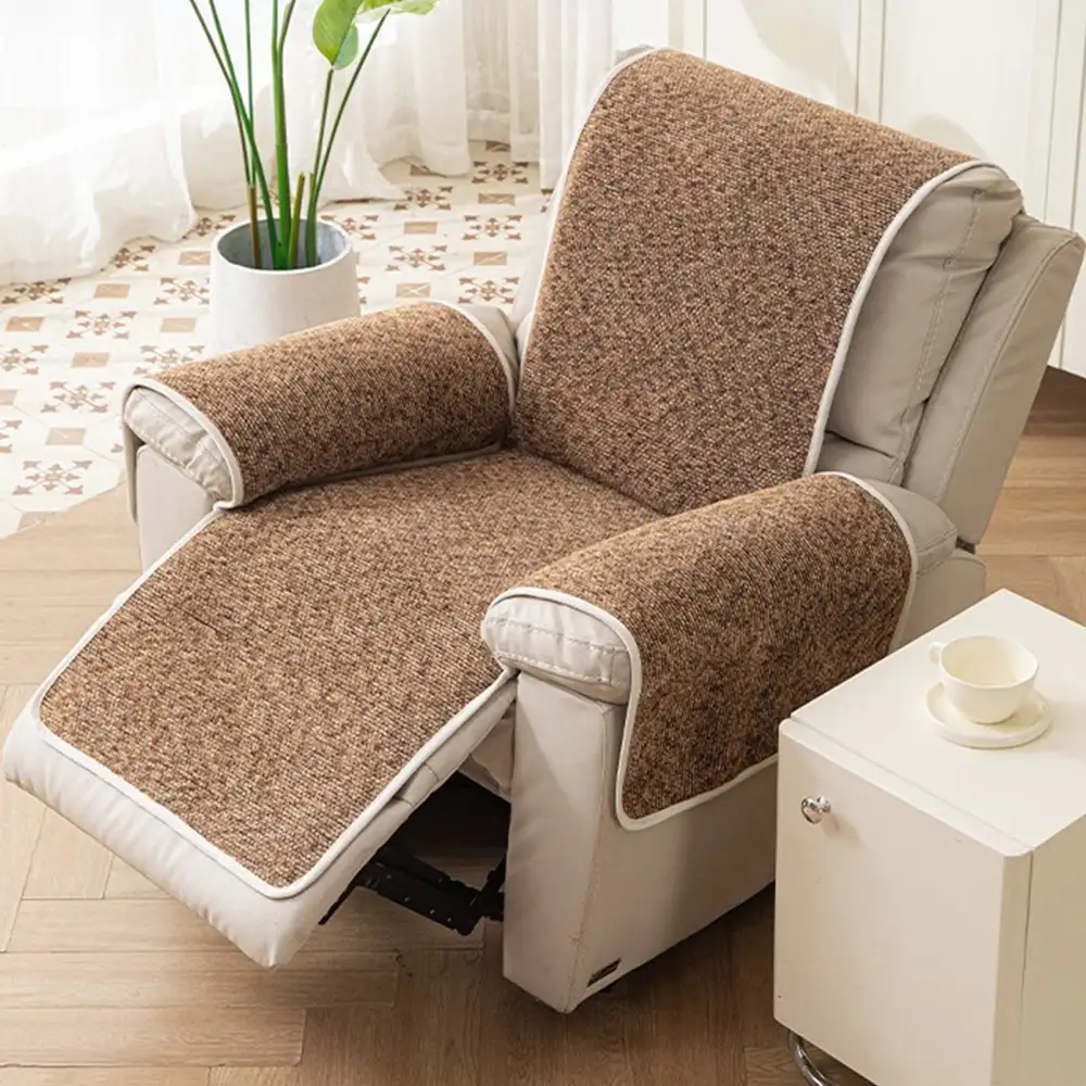 Housse fauteuil de canapé inclinable en jacquard chenille anti-rayures et antidérapante - Chic - Image 5