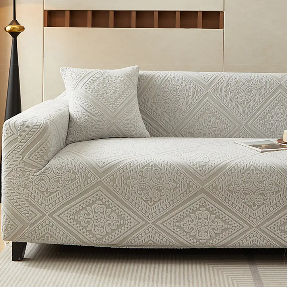 Housse de canapé extensible magique en jacquard rétro à motifs, protection intégrale. - Image 10