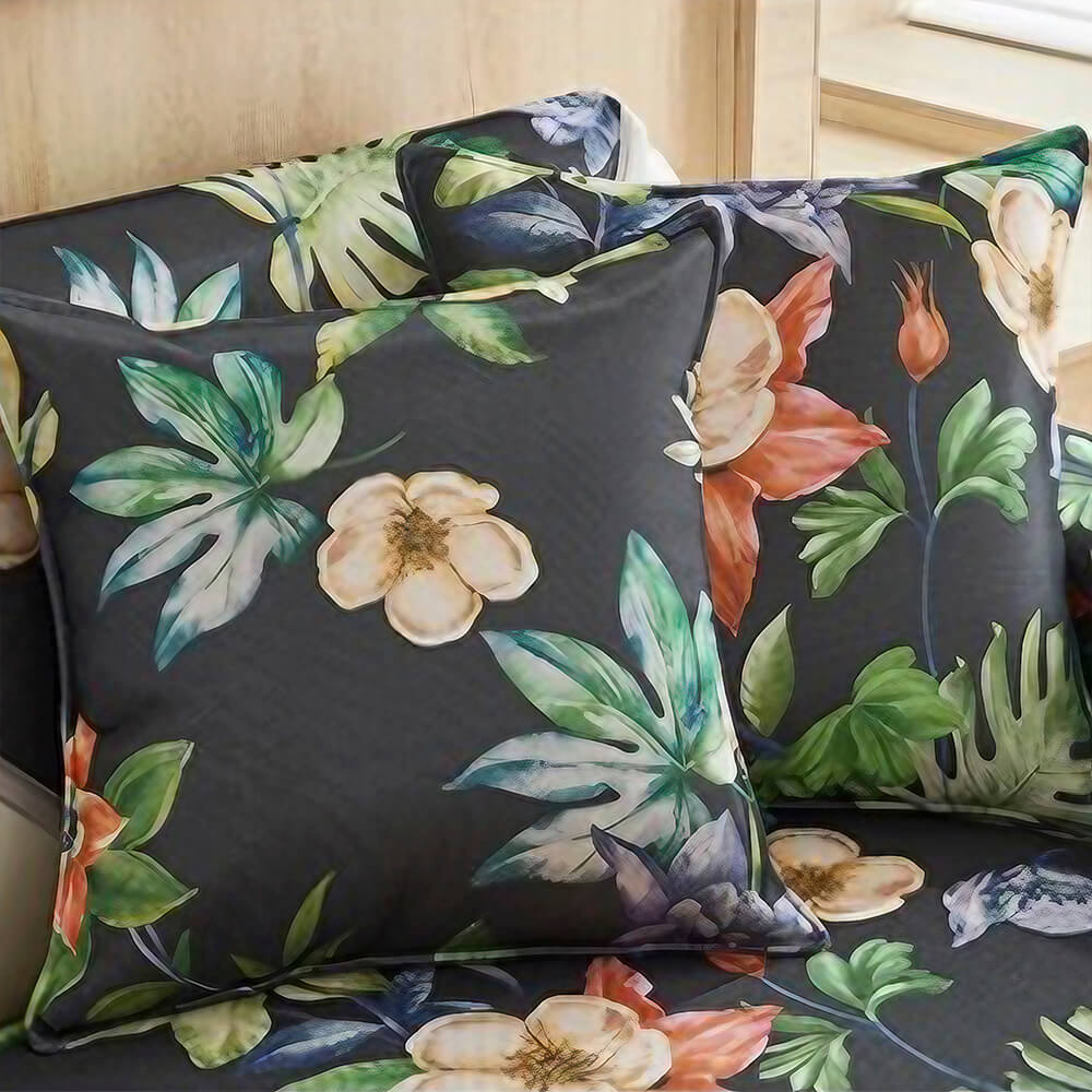 Housse de Canapé Sectionnelle Anti-dérapante à Feuilles Tropicales - Image 9