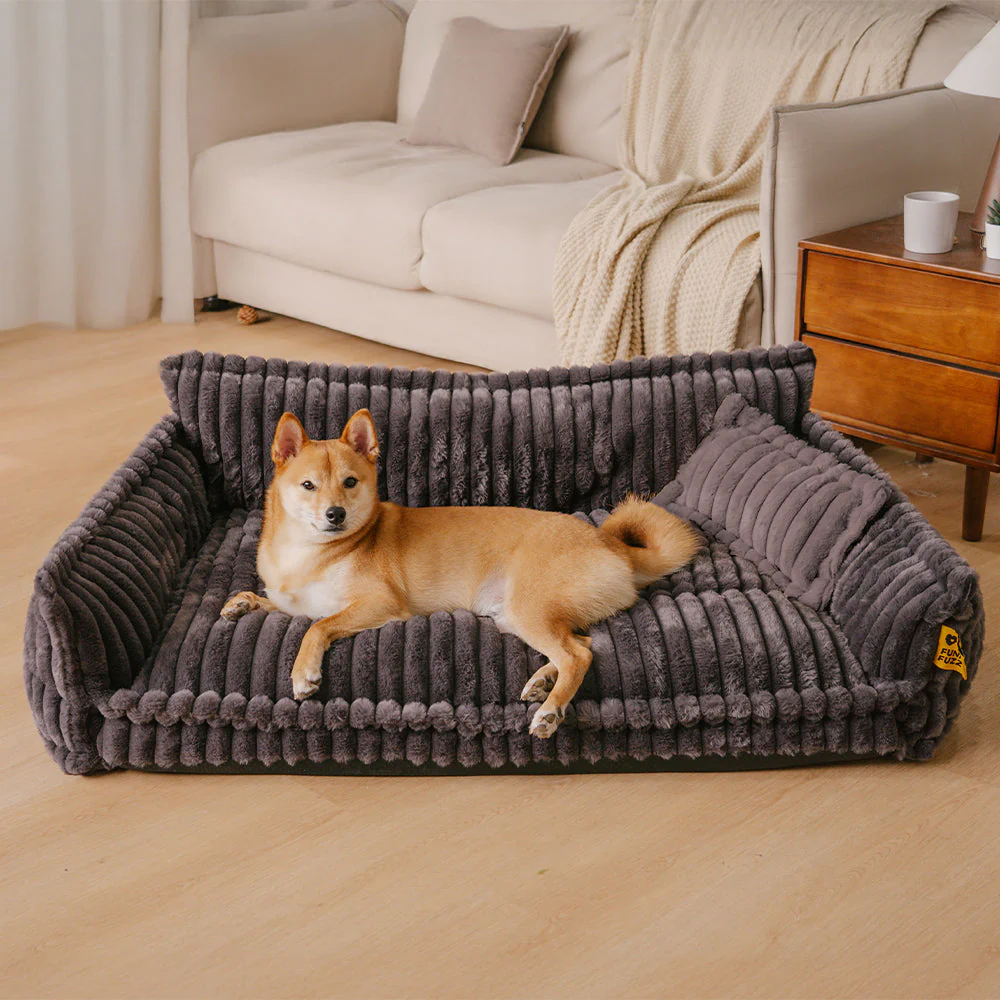 Couverture de lit - Grand oreiller orthopédique lavable et moelleux pour chien - Image 13