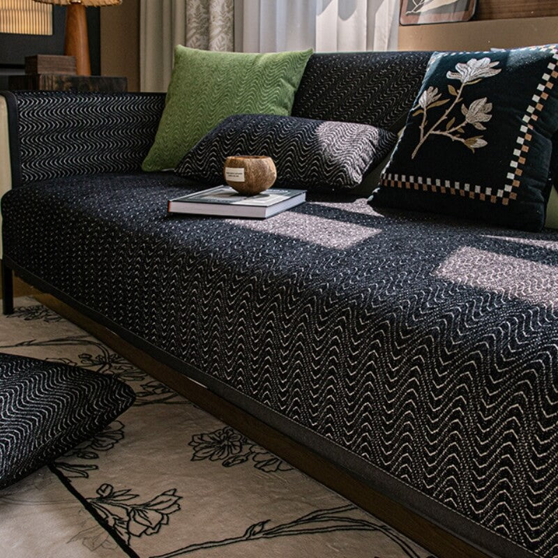 Housse de canapé anti-rayures Chenille French Elegance - Image 3