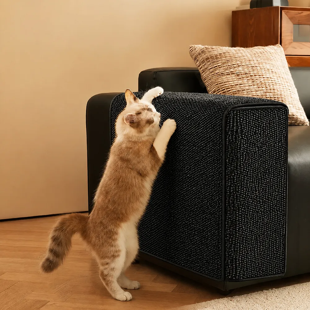 Housse de protection pour accoudoirs de canapé en faux sisal résistant aux rayures, ajustable, pour chats - Image 9