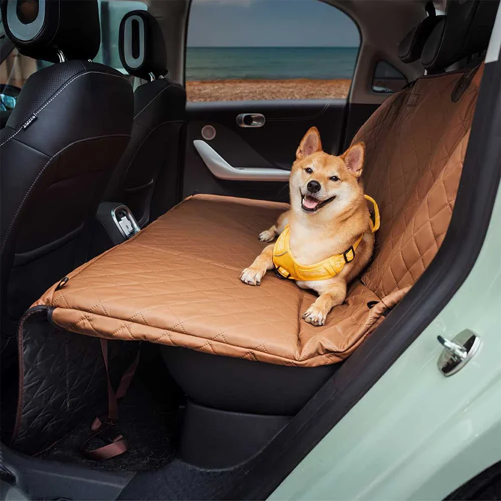 Housse de siège auto pour chien en simili cuir premium résistante à l'eau - RideProtector - Image 10