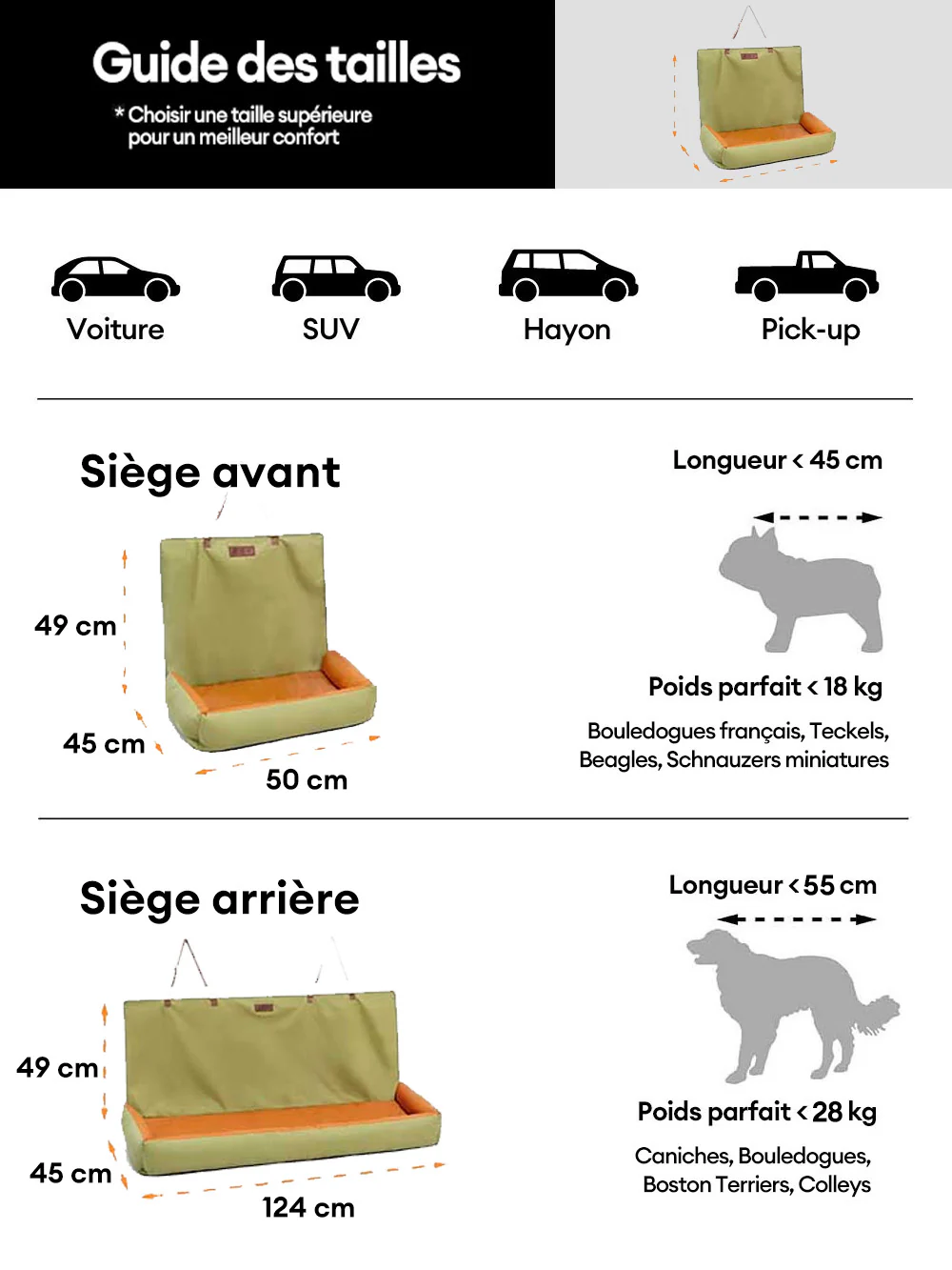 Housse de siège de voiture imperméable et antidérapante pour grands chiens - Urban Voyager - Image 9