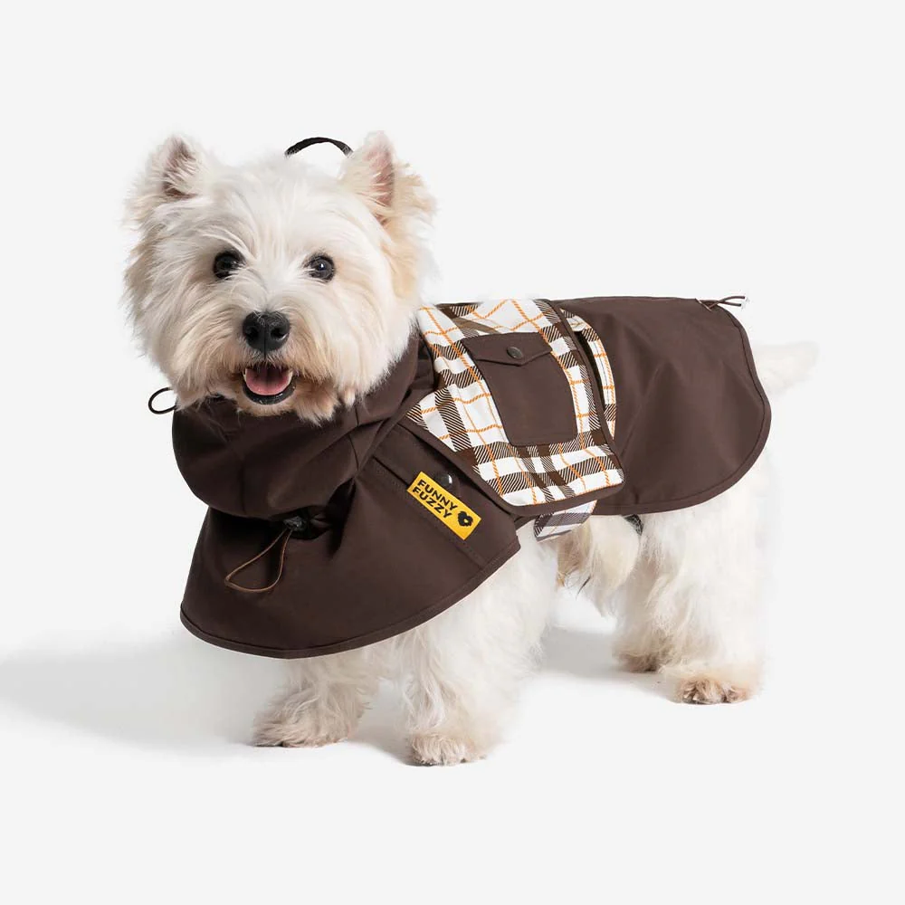 Imperméable ajustable pour chien à carreaux vintage protection contre les intempéries - Image 20