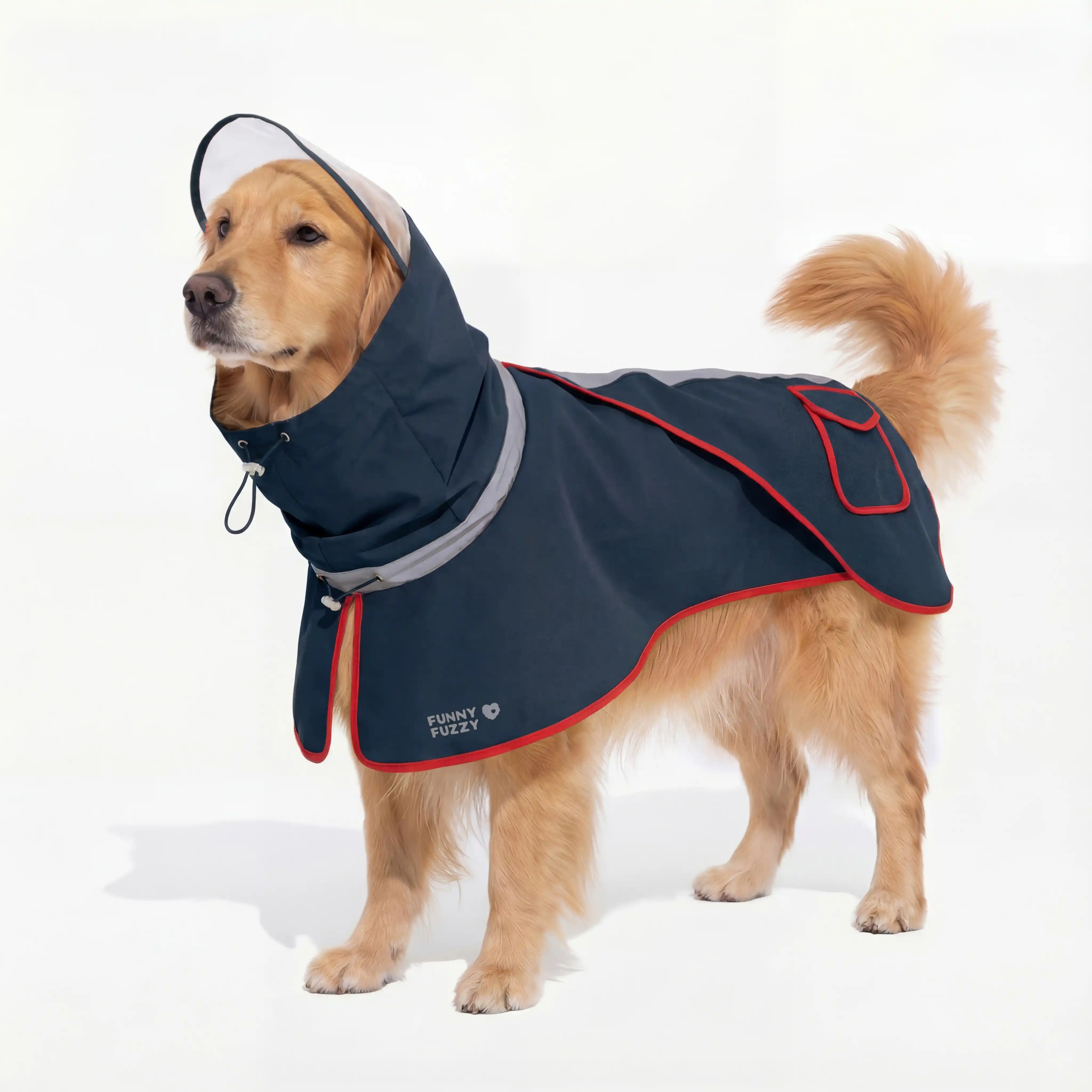 Imperméable réfléchissant réglable avec poche pour chien et maître - Restez au sec - Image 26