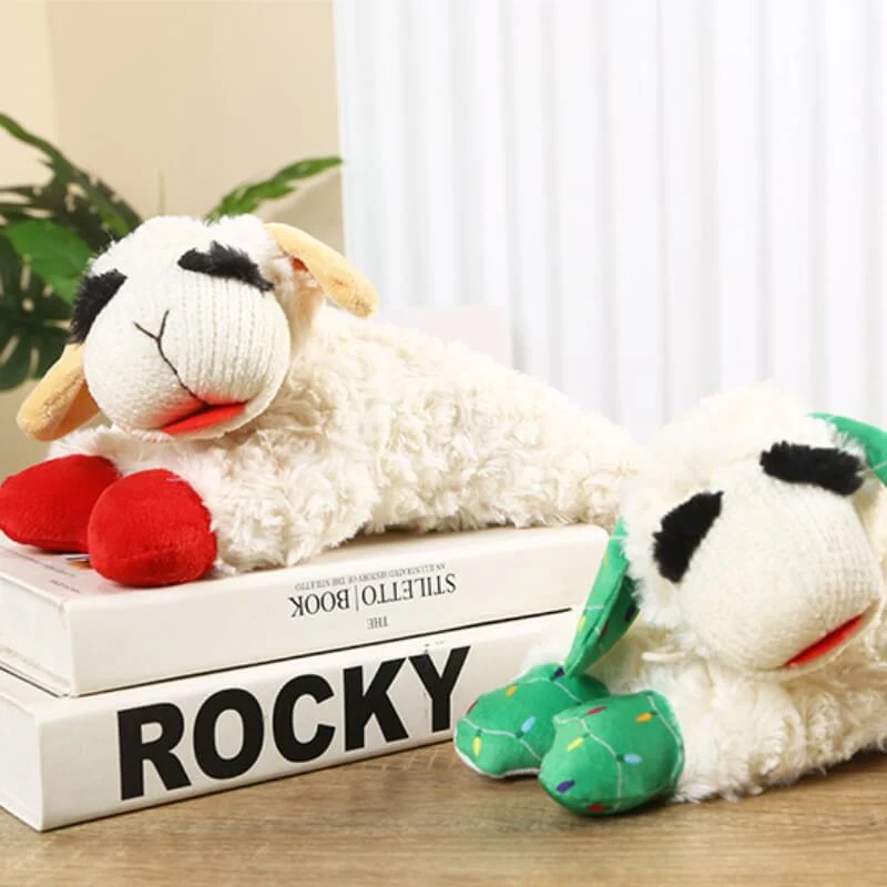 Jouet interactif pour chien - agneau peluche avec sifflet - Image 4
