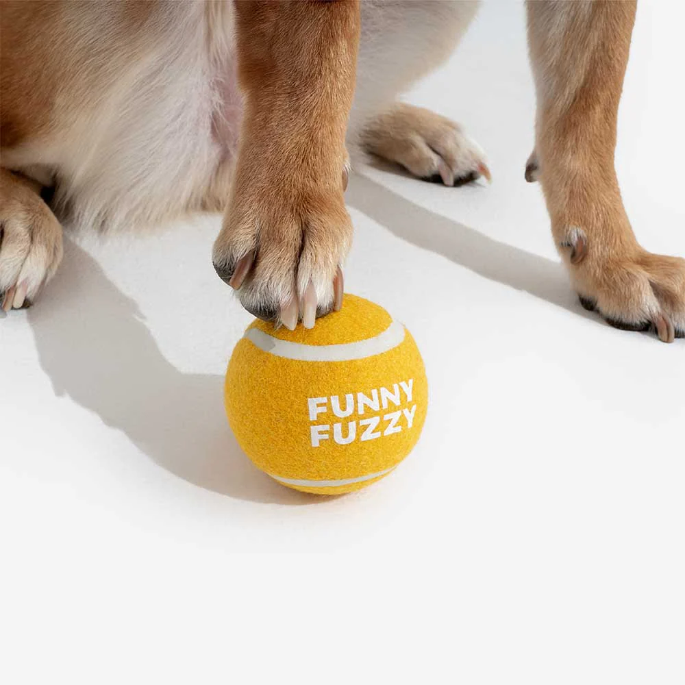 Jouet pour chien balle de tennis FUNNYFUZZY avec couineur et effet rebond - Image 10