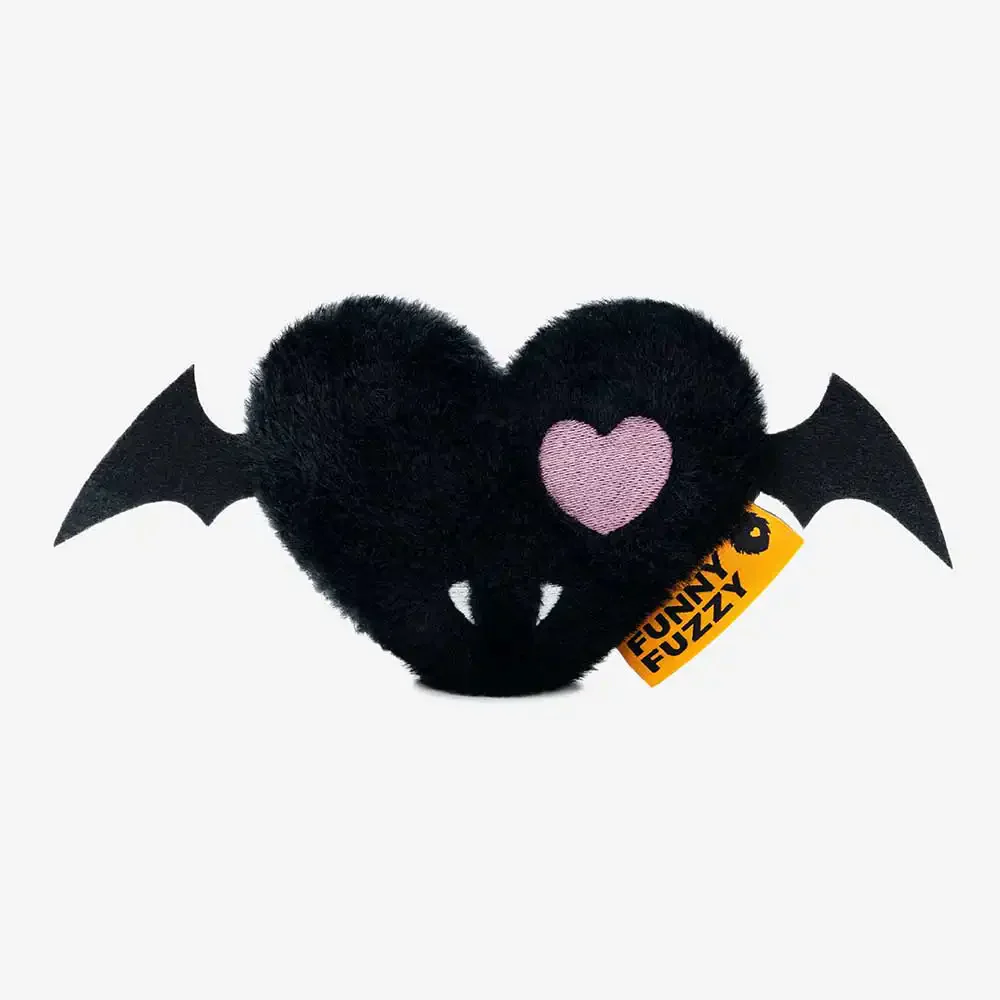 Jouet pour chien en peluche avec couinement spécial Halloween - Bat Heart - Image 2