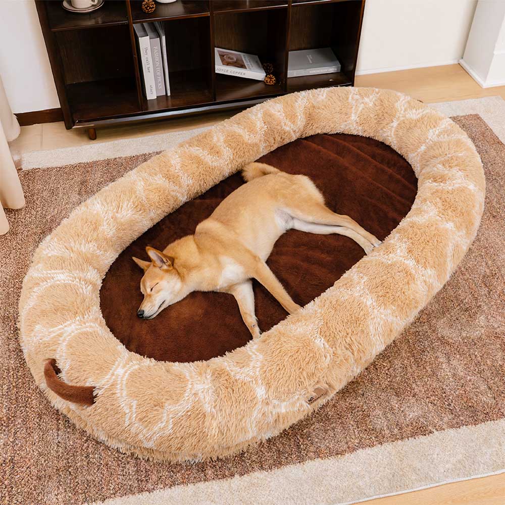 Lit orthopédique en peluche pour chien et homme - Image 15