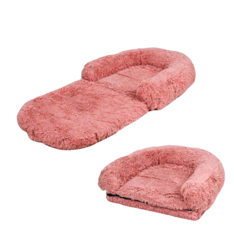 Lit orthopédique en peluche pour chien et homme - Image 37