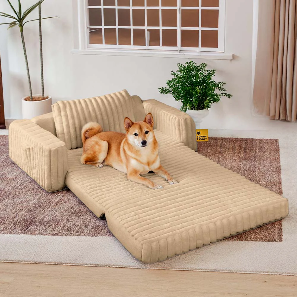 Lit orthopédique en peluche pour chien et homme - Image 9