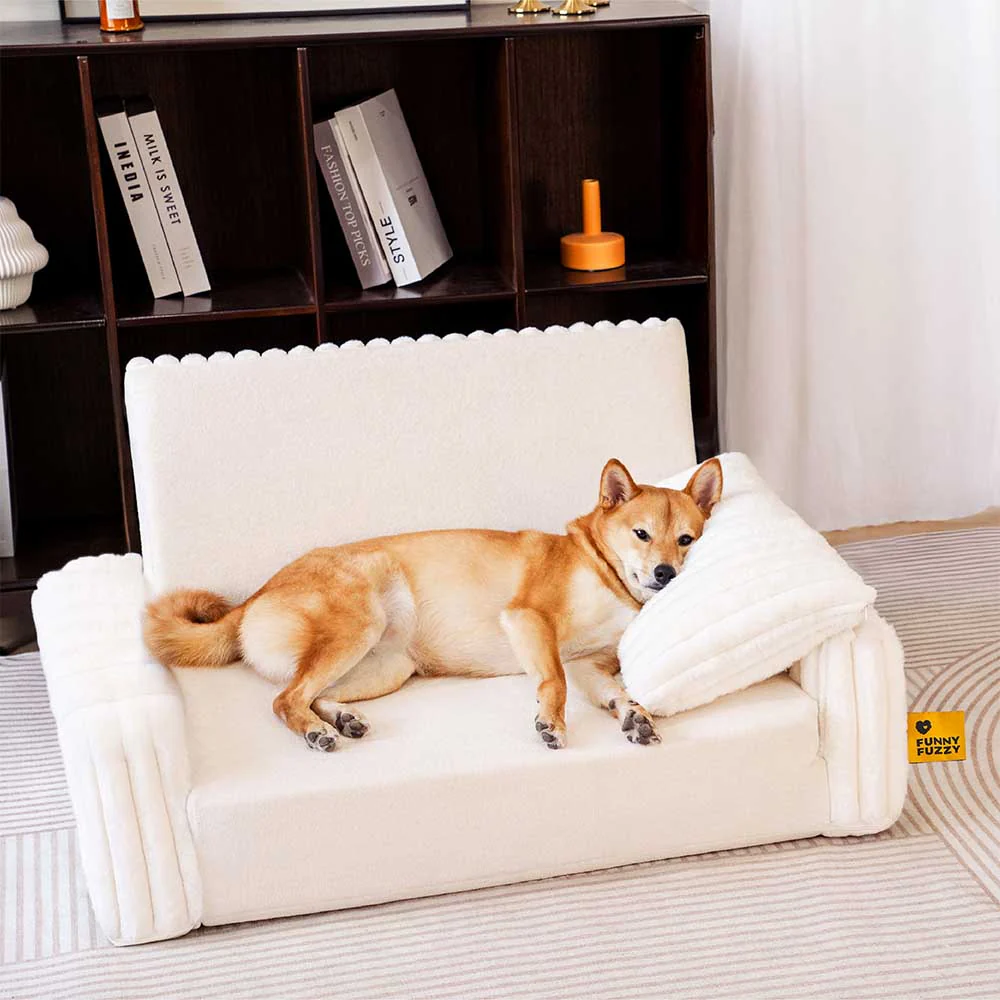 Lit orthopédique moelleux et crémeux pour chien et homme confort extensible - Image 4