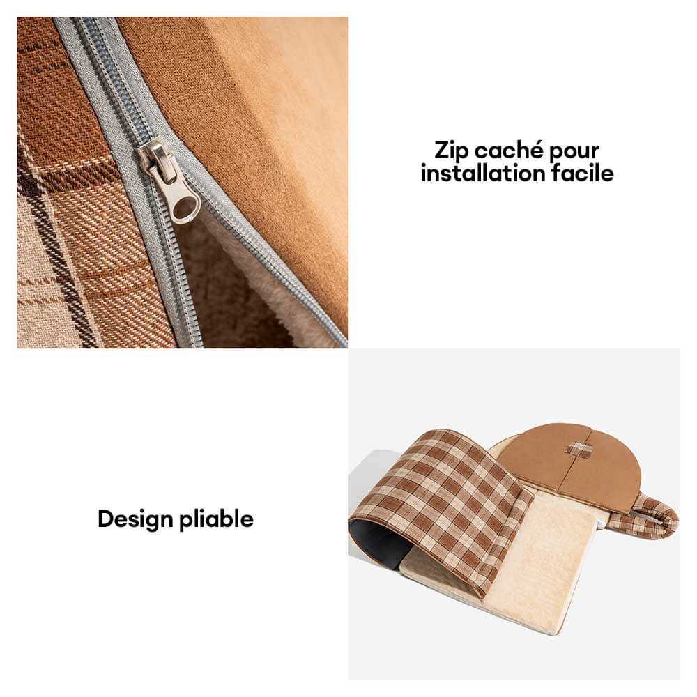 Lit orthopédique pour chien Classic Plaid House retraite chaleureuse - Image 10