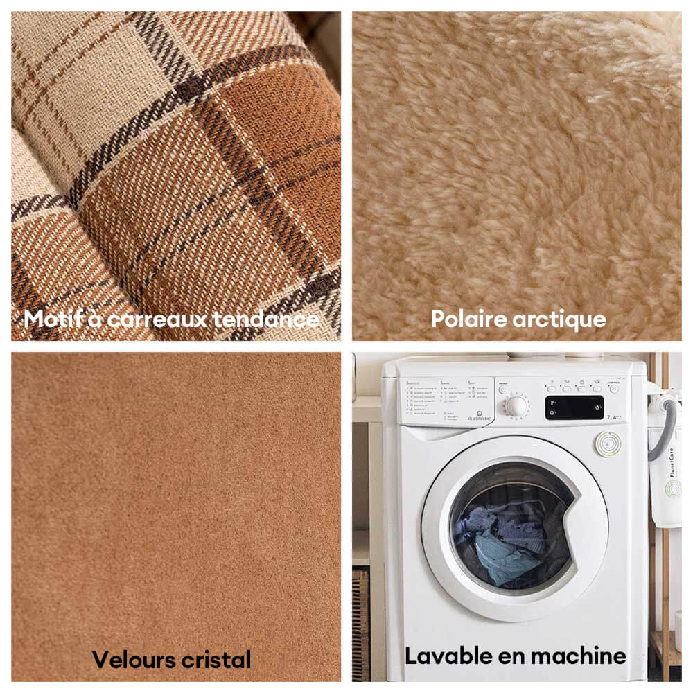 Lit orthopédique pour chien Classic Plaid House retraite chaleureuse - Image 11