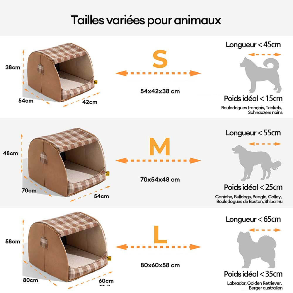 Lit orthopédique pour chien Classic Plaid House retraite chaleureuse - Image 12