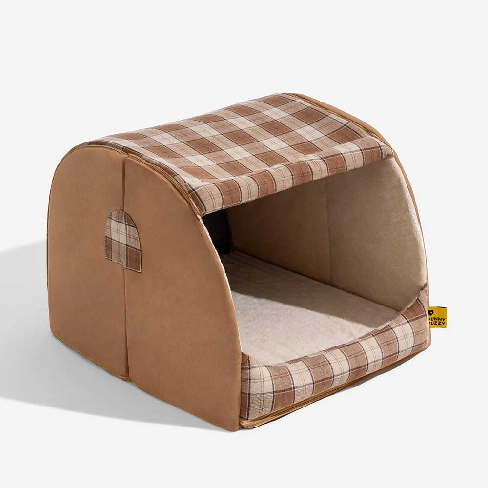 Lit orthopédique pour chien Classic Plaid House retraite chaleureuse - Image 14