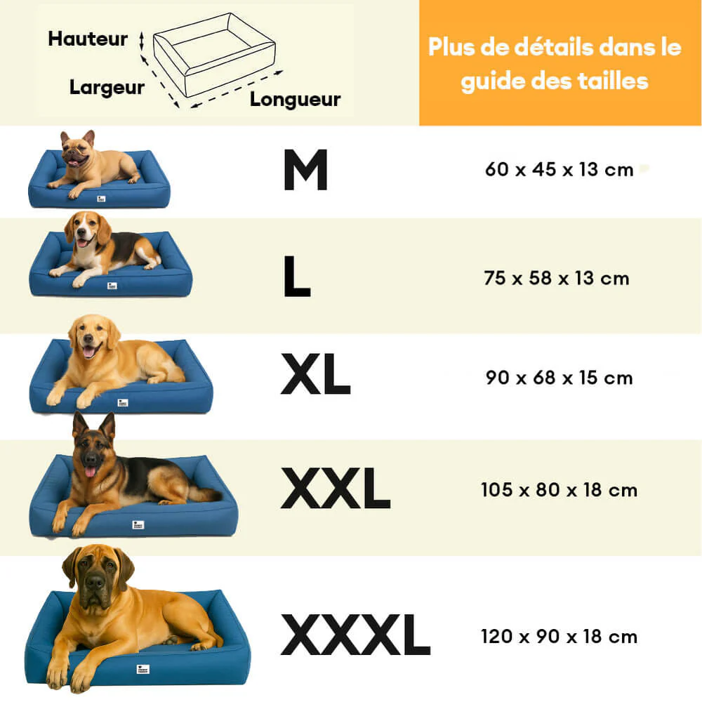 Lit orthopédique pour grand chien imperméable et soutien - Image 9