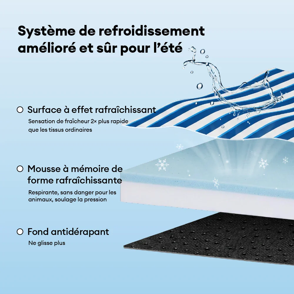 Lit orthopédique tapis rafraichissant chien - Chill Nest - Image 4