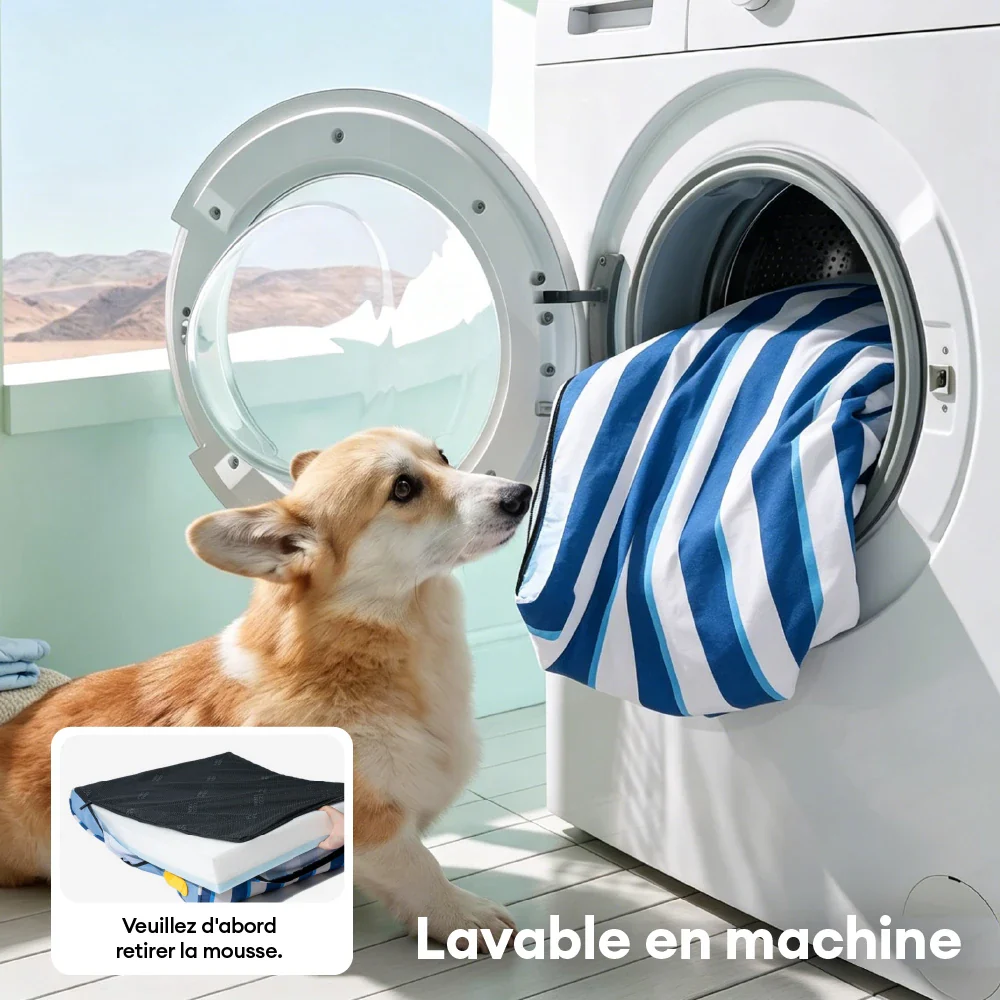 Lit orthopédique tapis rafraichissant chien - Chill Nest - Image 6