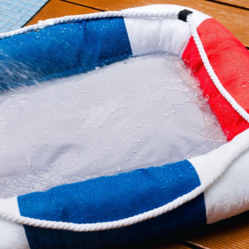 Lit pour animal en forme de bateau imperméable et rafraîchissant avec oreiller – Chill Raft - Image 11