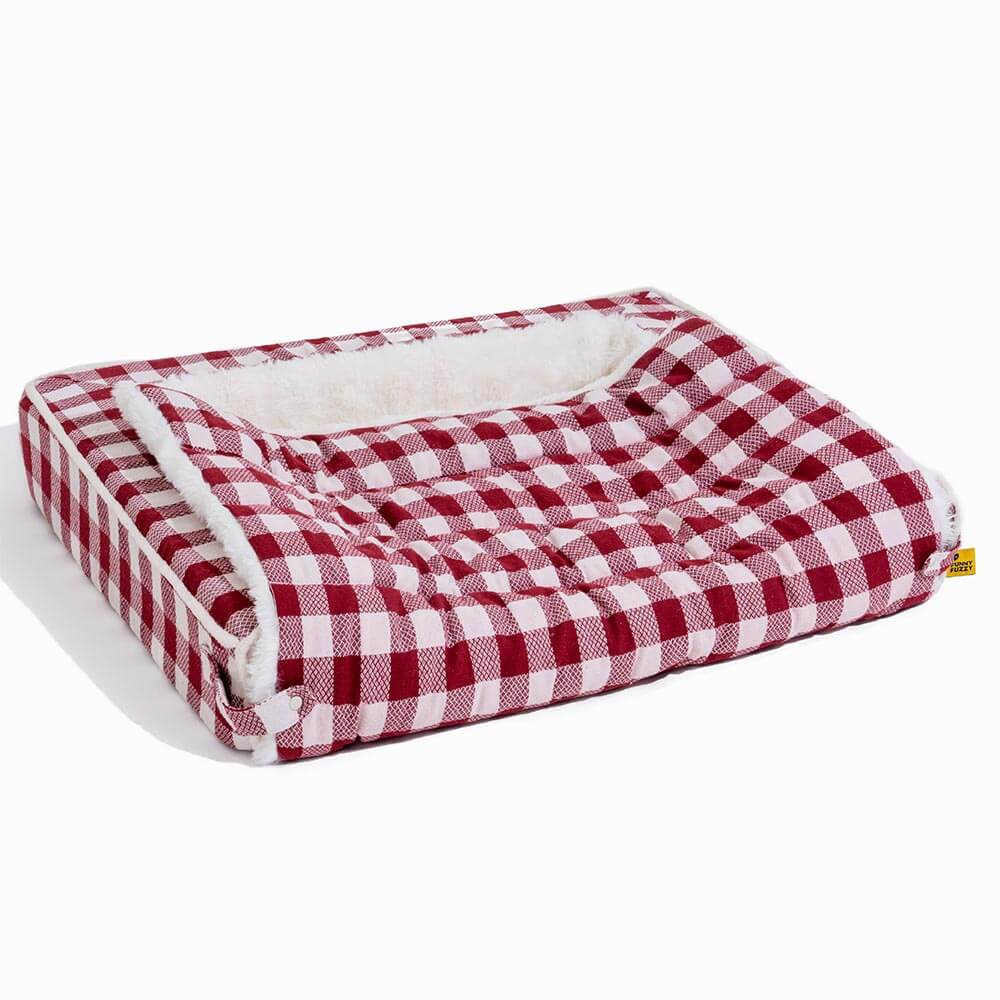Lit pour chien classique en plaid ergonomique apaisant extensible et lavable - Image 14