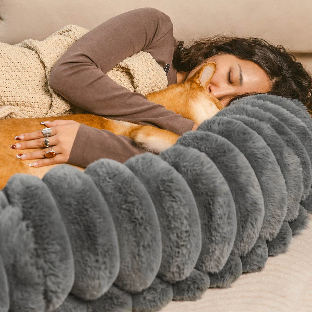 Lit pour chien et human classique et moelleux de très grande taille Donut - Berceau câlin - Image 12