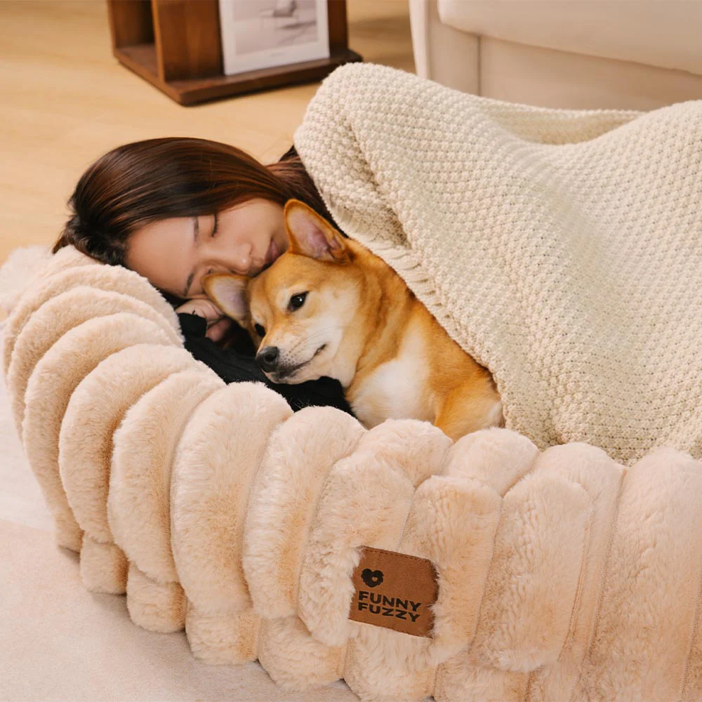 Lit pour chien et human classique et moelleux de très grande taille Donut - Berceau câlin - Image 5